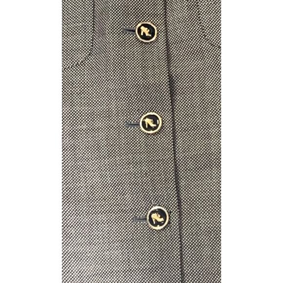 Vintage SALVATORE FERRAGAMO Classic Wool Blazer Jacket Size 14 - Gray - Picture 7 of 14